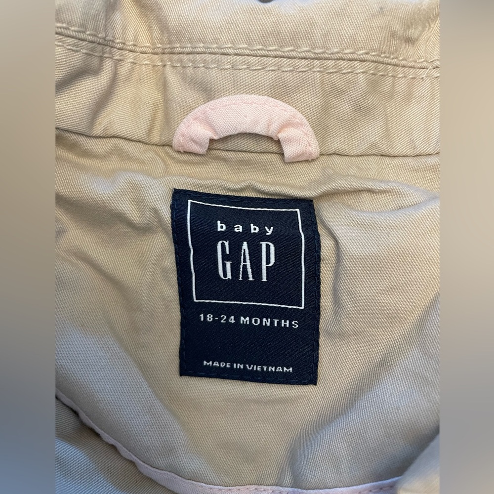 GAP Kids Khaki Lightweight Pea Coat - Picture 4 of 5